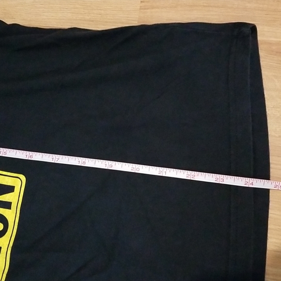 Bluenotes black short sleeve shirt with caution graphic, 100% cotton GUC large - Picture 8 of 8